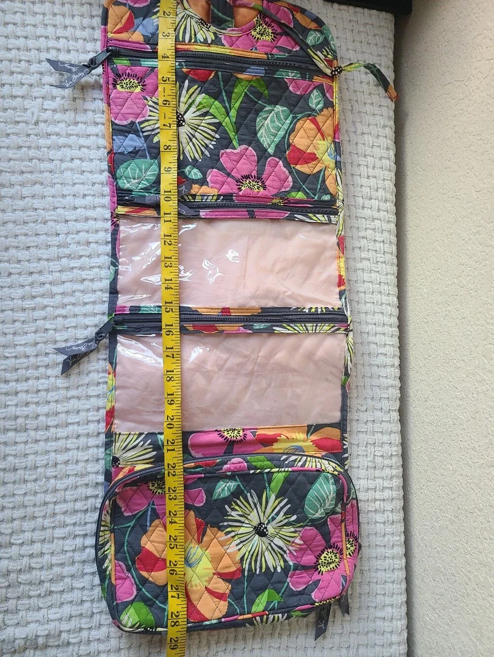 Vera Bradley Quilted Floral Cosmetic Case Travel Bag